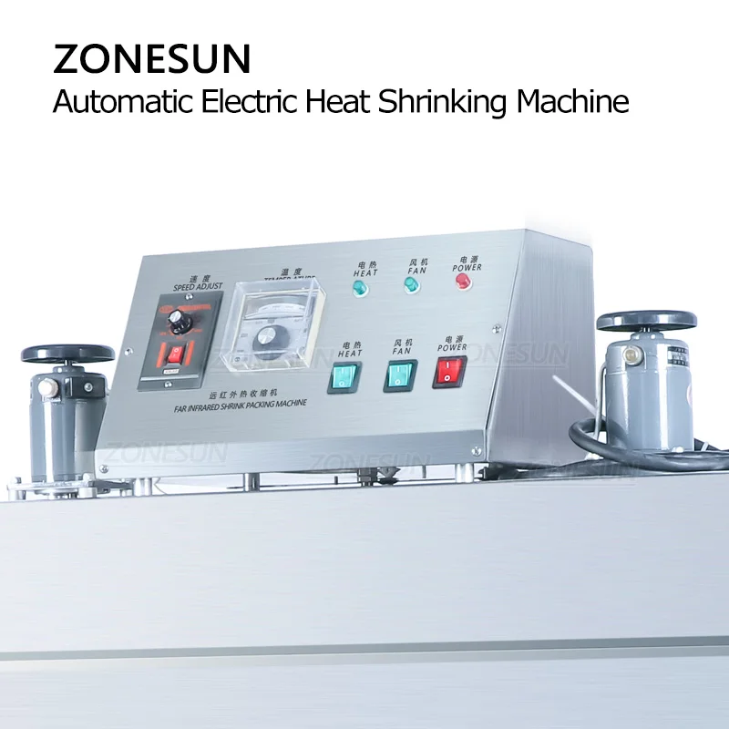 ZONESUN Automatic Bottle Sleeves Shrinking Machine PVC PP Film Heat Wine Beverage Sauce Label Shrink Tunnel ZS-SX403