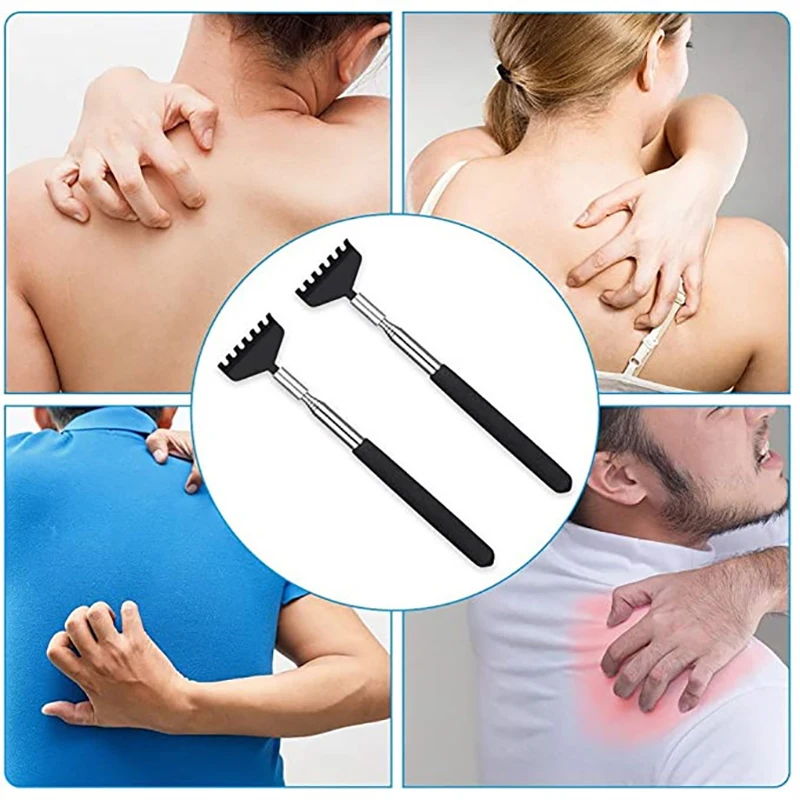 1PC Adjustable Back Scratcher Steel Back Massage Telescopic Anti Itch Claw Massager Back Massage For Elders Tickle MassageStick