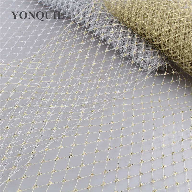 Velos de jaula de pájaros para novia, accesorios para el cabello de 23CM de ancho para sombreros de boda, Material de malla fascinador de tela DIY