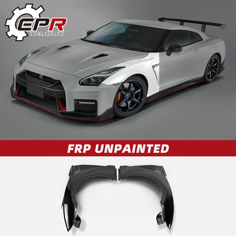 Car-styling NI-Style Fiberglass Front Fender FRP Fiber Glass Wheel Arch Flare Cover Splitter For Nissan 08-16 R35 GTR CBA DBA