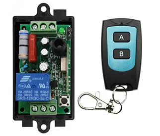 AC 220 V 1CH 1 CH interruptor de luz de Control remoto inalámbrico RF 10A salida de relé módulo receptor de Radio + transmisor puertas de garaje/lámpara