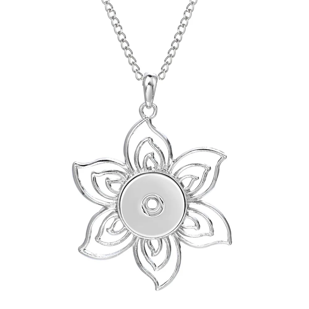 Picture 6: Vintage Round 18mm Metal Xinnver Snap Necklace & Pendant Sterling Jewelry with Bead Chain Statement Woman  DIY Jewelry ZG037