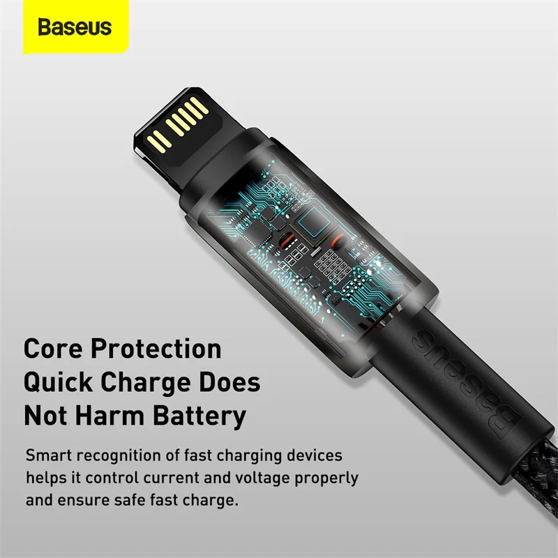 Baseus 20W PD USB Cable For iPhone 14 13 12 Pro Max Plus Mini 11 X 8 Type C Fast Charging Data Cable For iPad Mini Air Wire Cord