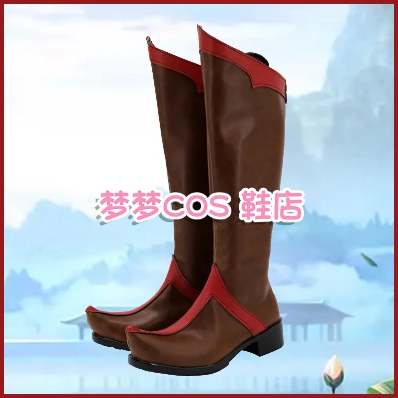 Raya und Die Letzten Drachen Raya Cosplay Schuhe Erwachsene Frauen High Heel Stiefel Halloween Cosplay Schuhe