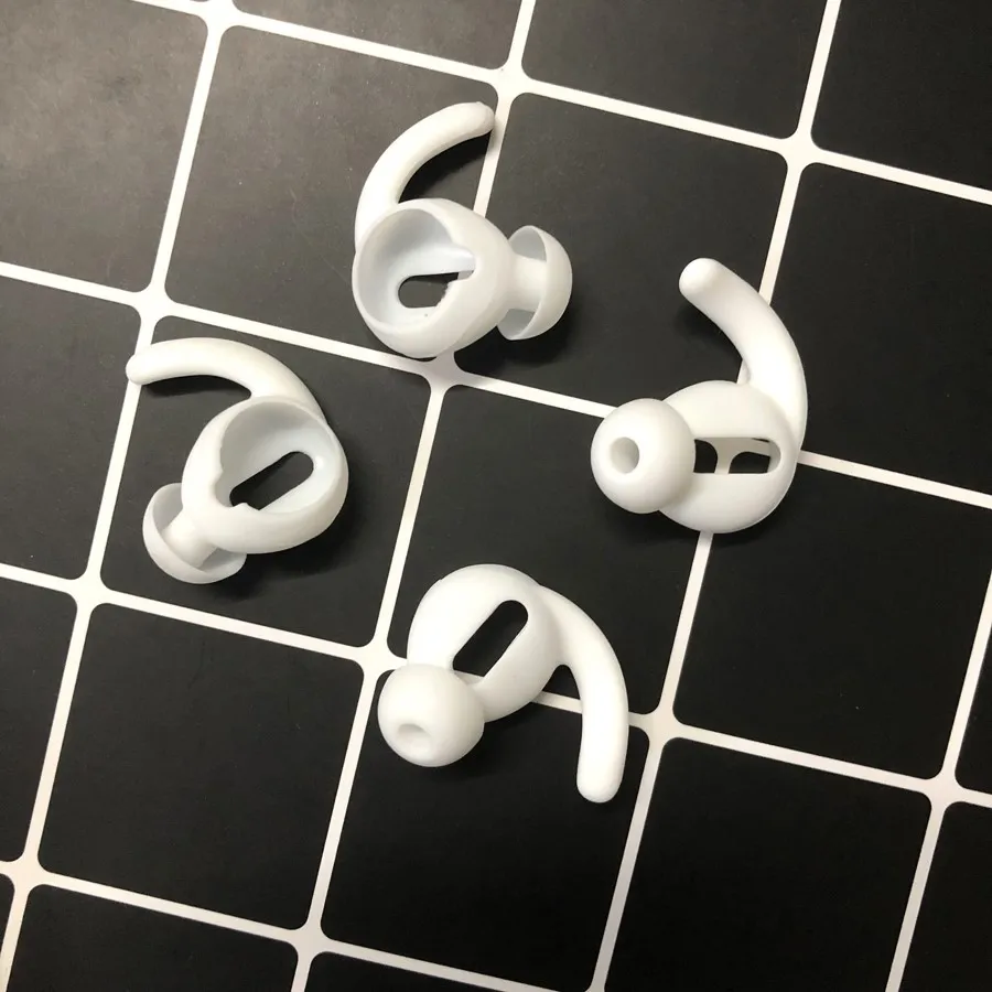 2 Pair Silicone In-ear Headset Earbuds Cover for Xiaomi Airdots Pro 2 Air 2 TWS Earphone Case Eartips Hook for Airdots Accessory