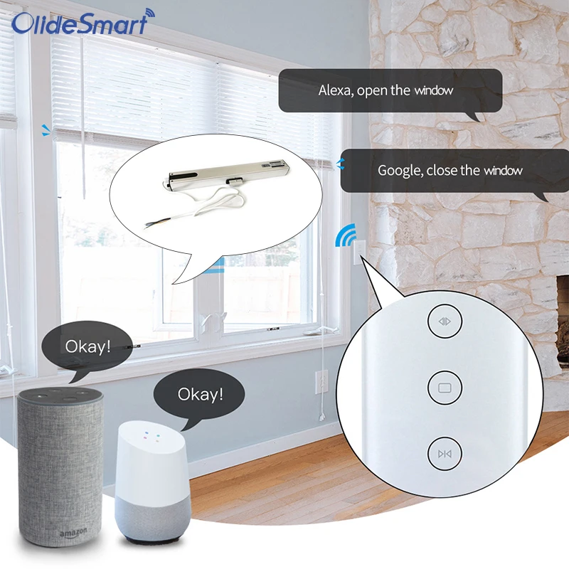 Imagem -06 - Olide-abridor de Janela Inteligente Ajustável Funciona com Alexa