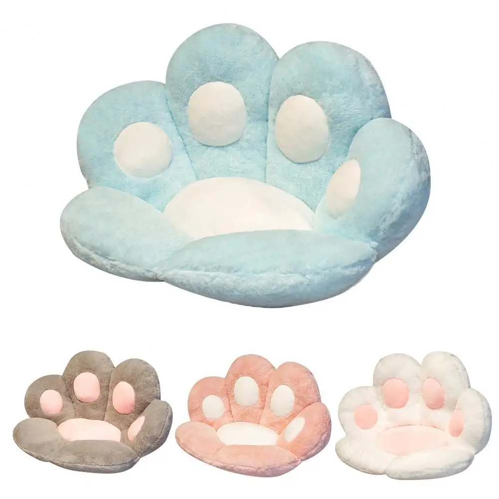 Chair Cushion Skin-friendly Wear Resistant PP Cotton Cat Paw Shaped Seat Cushion for Home