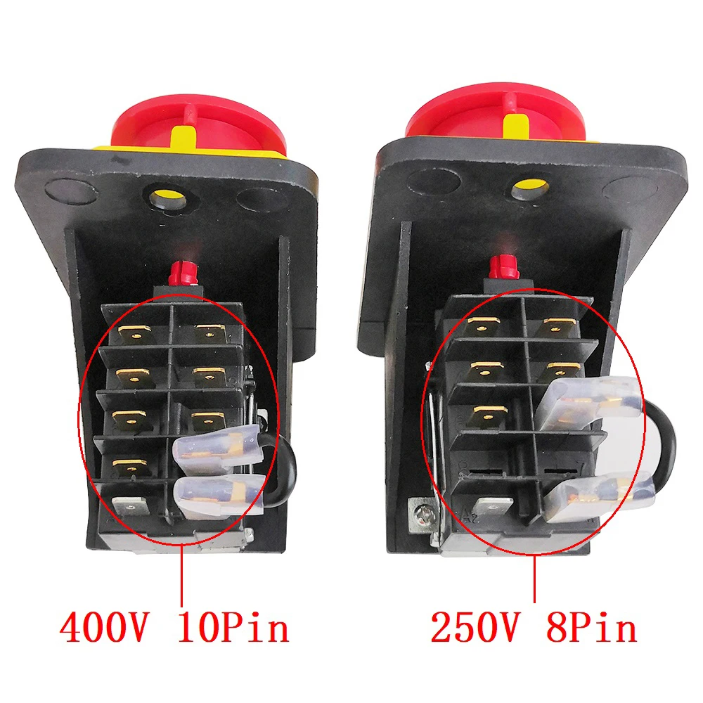 HCK3 Sakelar Tombol Tekan Elektromagnetik Tahan Air Sakelar Tombol Tekan Industri untuk Alat Listrik Desktop 400V 10Pin 250V 8Pin
