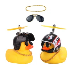 Small Yellow Bike Duck Bicycle Bell Luminous/Normal Airscrew Helmet Duck Ducky Dicycle Wind Motor Riding Cycling Lights Horn