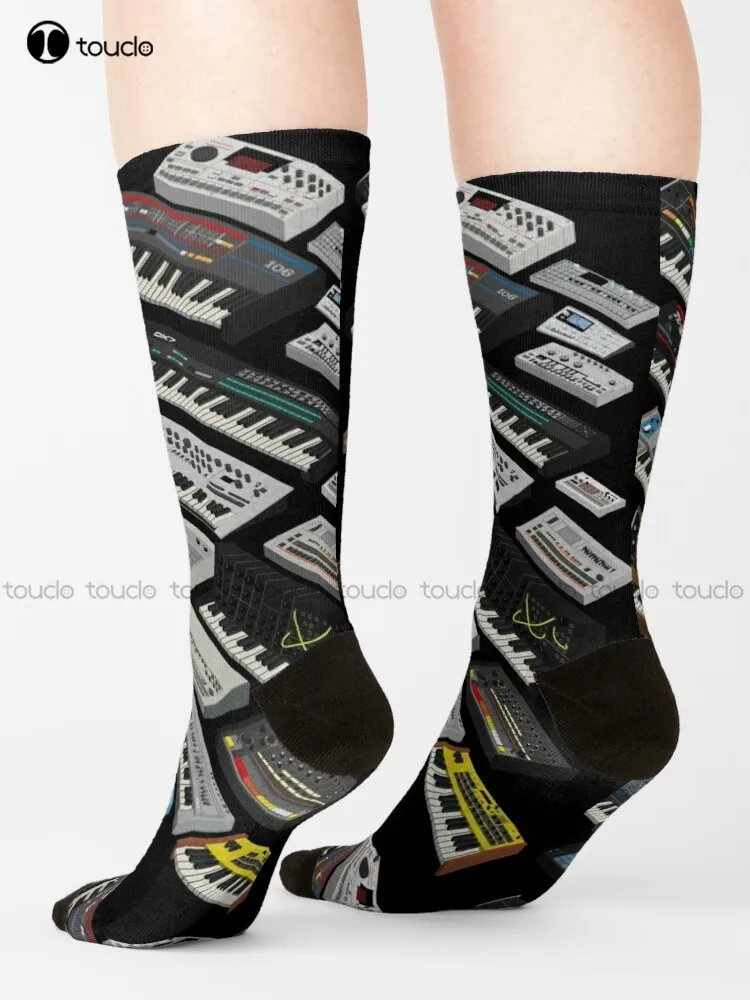 Synthesizer Musician And Collector Socks Boot Socks For Men Christmas Gift Unisex Adult Teen Youth Socks Custom Women Men