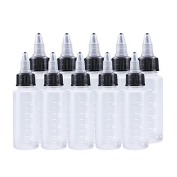 10x 40ml Plastic Paint Airbrush Tattoo Ink Pigment Bottles Twist Top Cap for Body Art Drawing Liquid Dropper Containers MG022