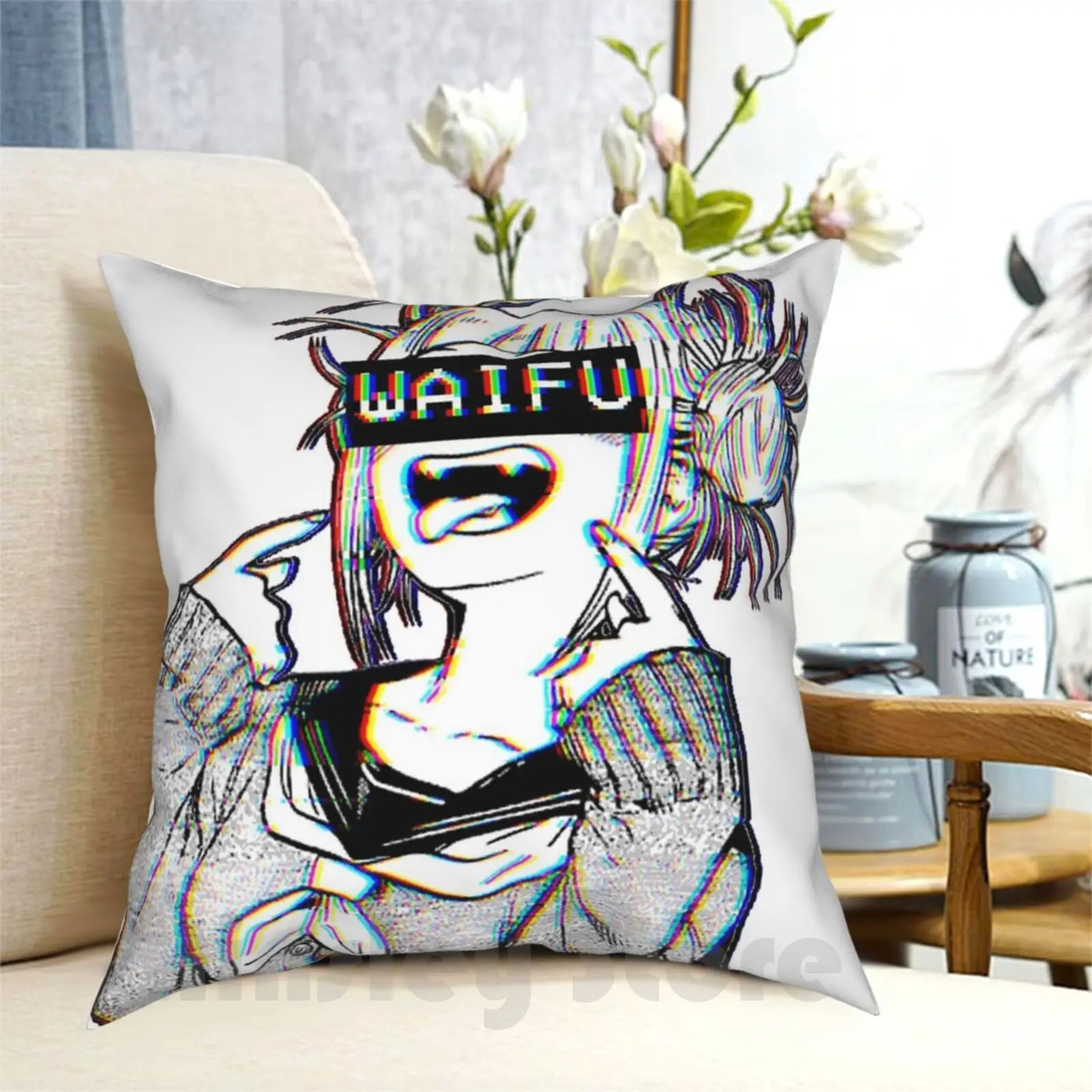 Toga Waifu Pillow Case Printed Home Soft Throw Pillow Himiko Toga Toga Touga Villains Villain Hero Academia Boku No My