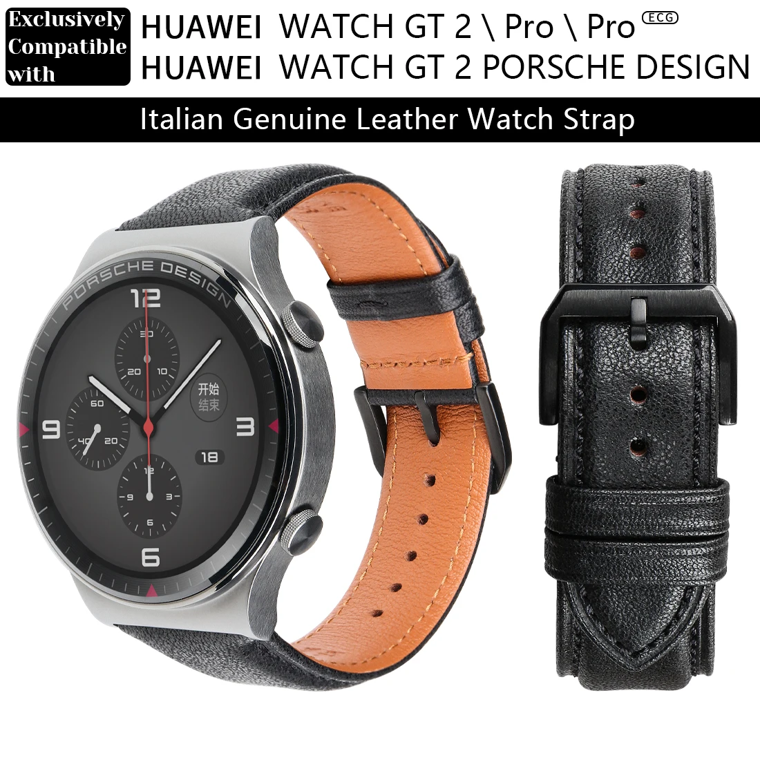 Quick Release Cow Leather Watch Strap 22mm 20mm For Huawei Watch GT 2 Pro Watchbands TISSOT Accessories Watch Band