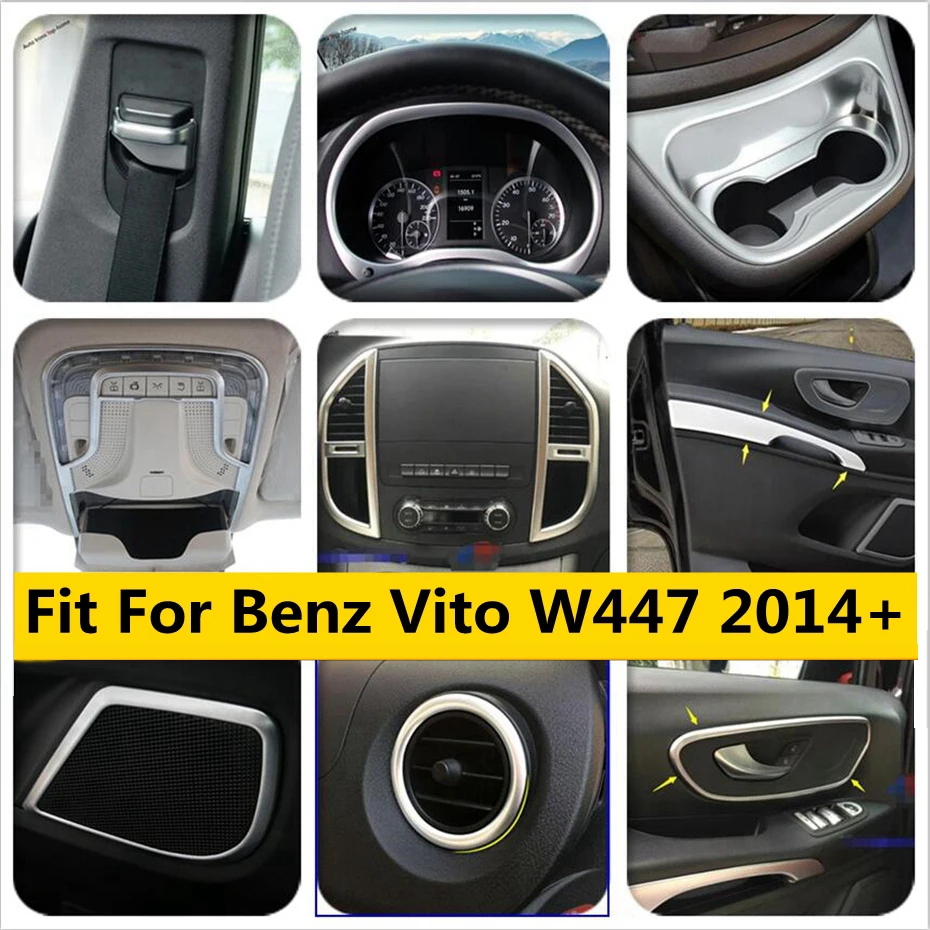 ABS Reading Light / Dashboard / Door Handle Bowl / Water Cup Holder / Speaker Cover Trim For Mercedes-Benz Vito W447 2014 - 2021