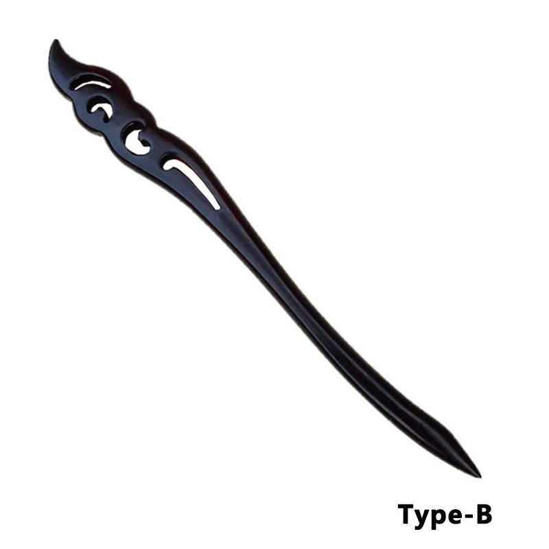 EDC Handmade Chinese Ebony Tweezers Hair Accessories Clothing Accessories Self Defense Headdress Anti-wolf Tool Shoft Wood Stick