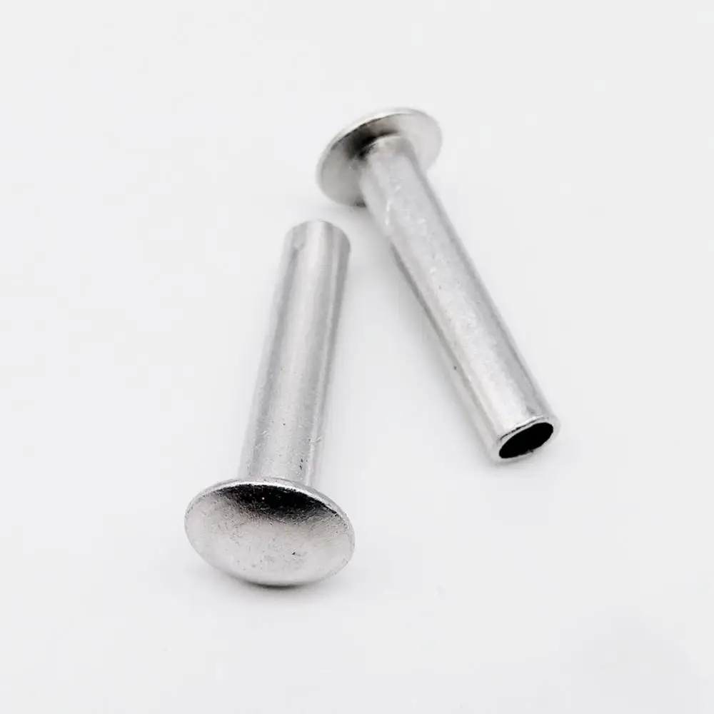 10/50 قطعة M2 M2.5 M3 M4 M5 M6 GB873 الألومنيوم جولة شقة الجمالون رئيس نصف شبه جوفاء عرقوب برشام قطر 2-6 مللي متر طول 3-30 مللي متر #5