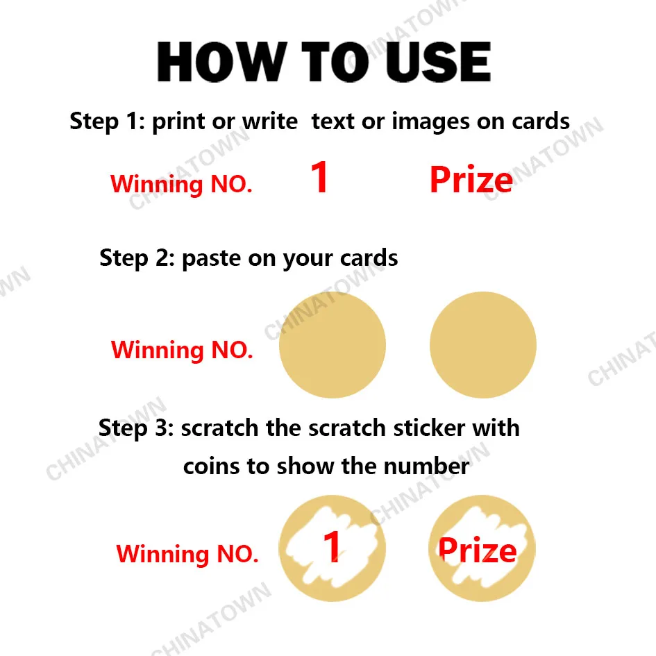 300 stks 1 "Inch Ronde Rose Gold Scratch Off Stickers Etiketten Tickets Promotionele Games