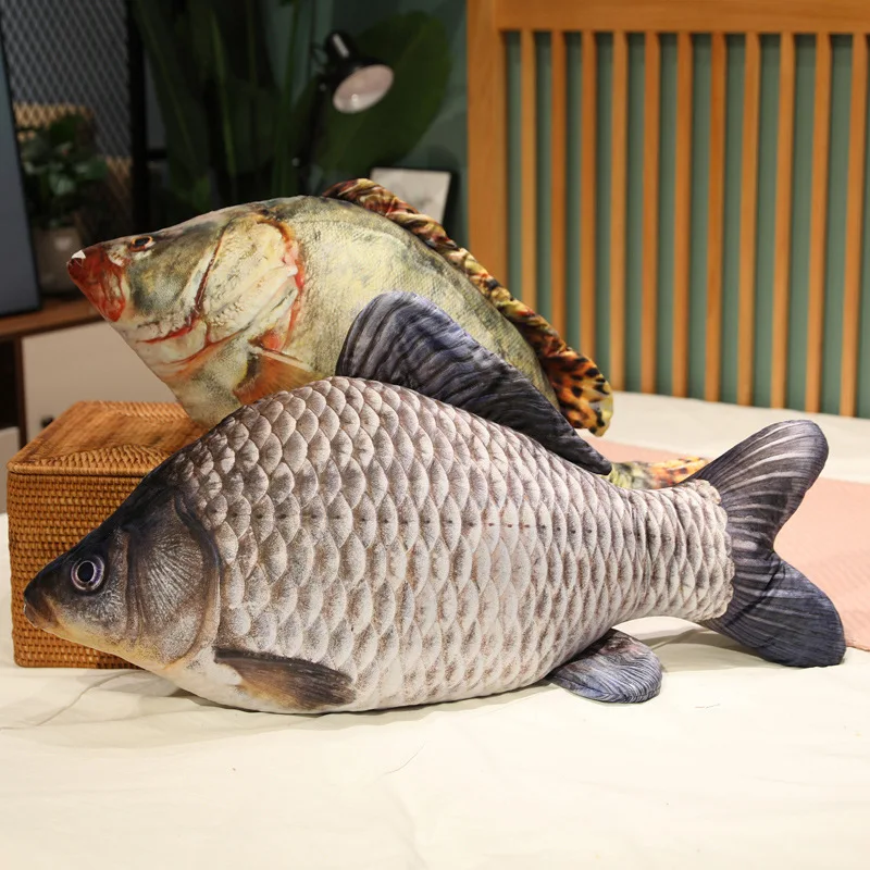 30-100 cm Simulation Lustige Fisch Plüsch Spielzeug Gefüllte Weiche Tier Karpfen Plüsch Kissen Kreative Schlaf Kissen für Kinder mädchen Weihnachten Geschenk – Detail 8