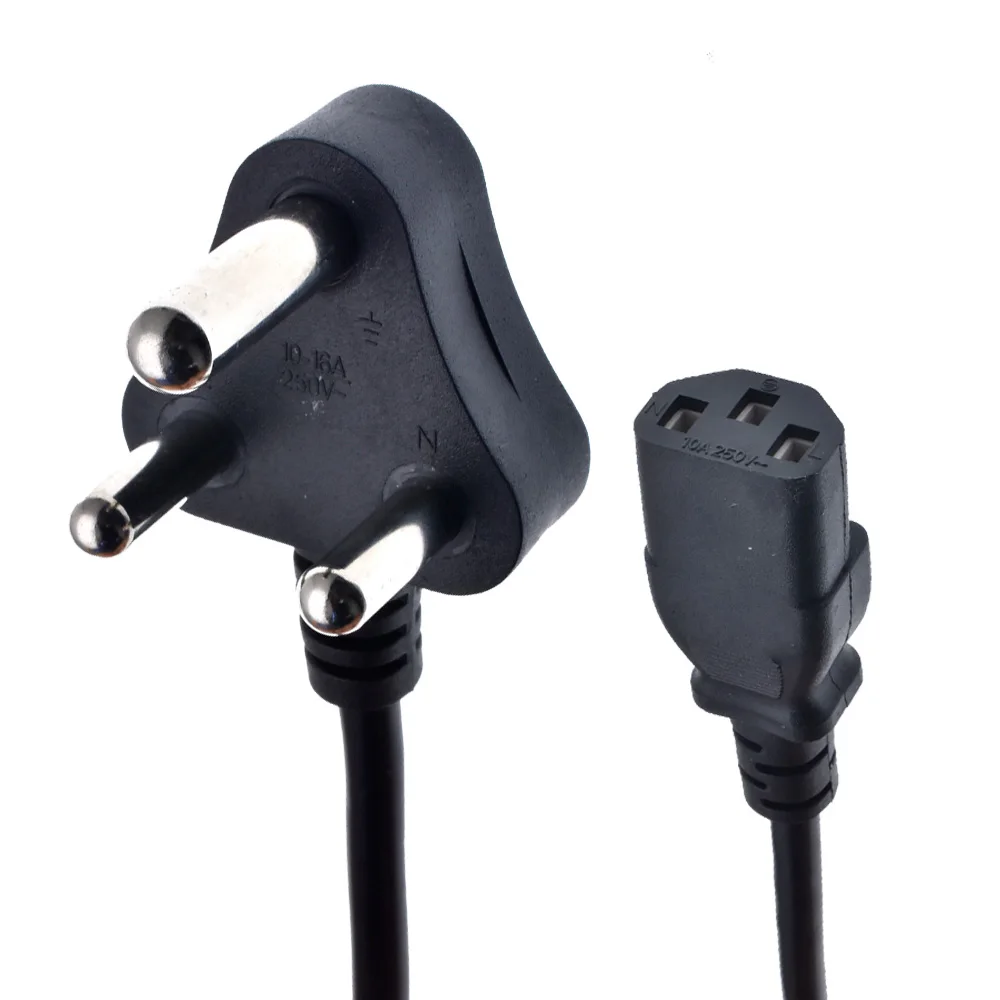 South africa SANS164-1 Plug to IEC320 C13 Power cable,1.5M for Desktop Printers Monitors AC250 16A