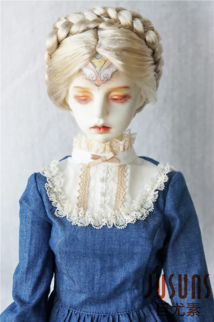 Peruca sintética de Mohair BJD, YOSD, MSD, SD, DOD, Tymoshenk Character Doll Hair, JD101, 1/6, 1/4, 1/3, 6-7 ", 7-8", 8-9"