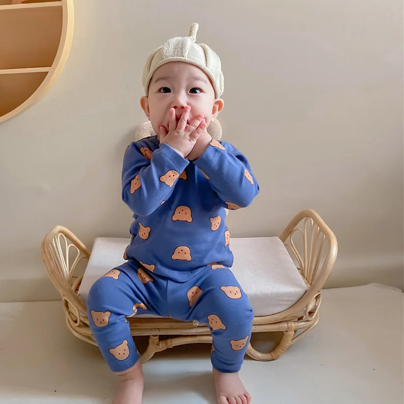 Baby Clothing Set Cotton Toddler Girls Sleeper Set Infant Pajama Set Infant Boys Bear Suit