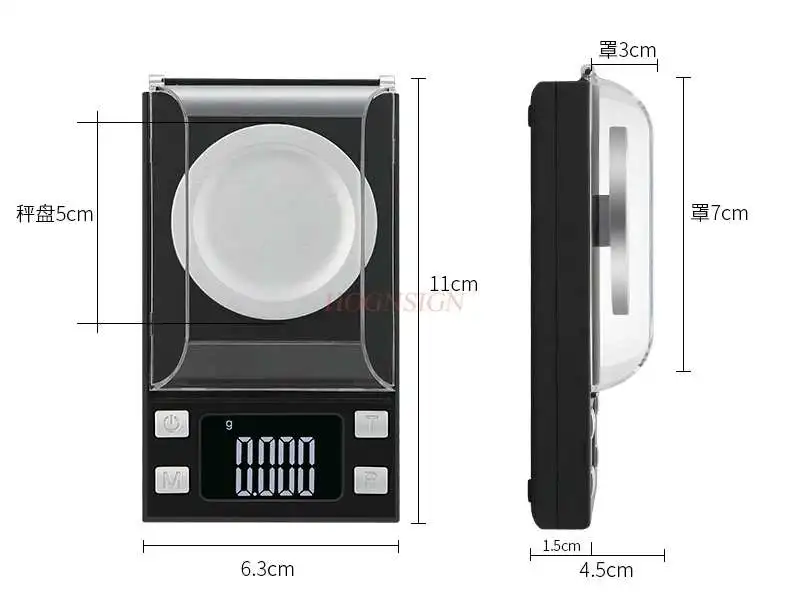 Báscula electrónica pequeña de alta precisión