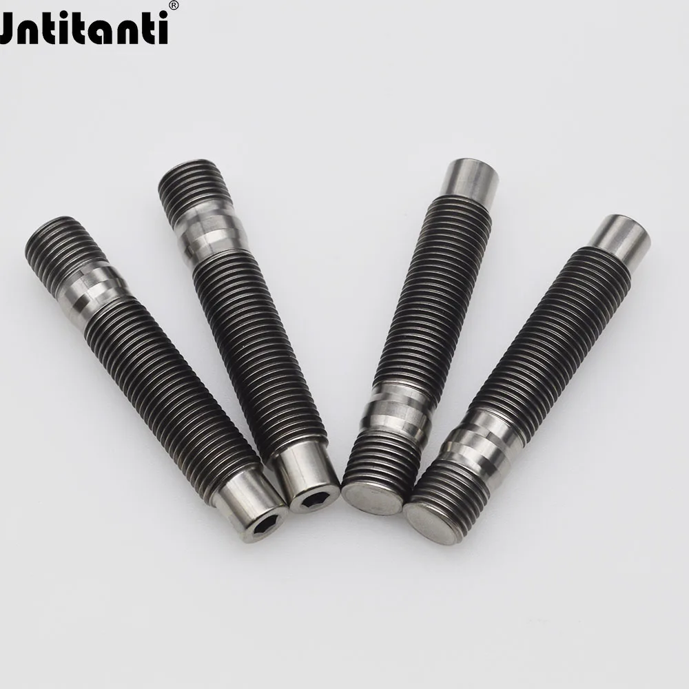 Jntitanti Gr5 titanium wheel rim stud  M12*1.25/1.5*75mm,M14*1.25/1.5*78mm