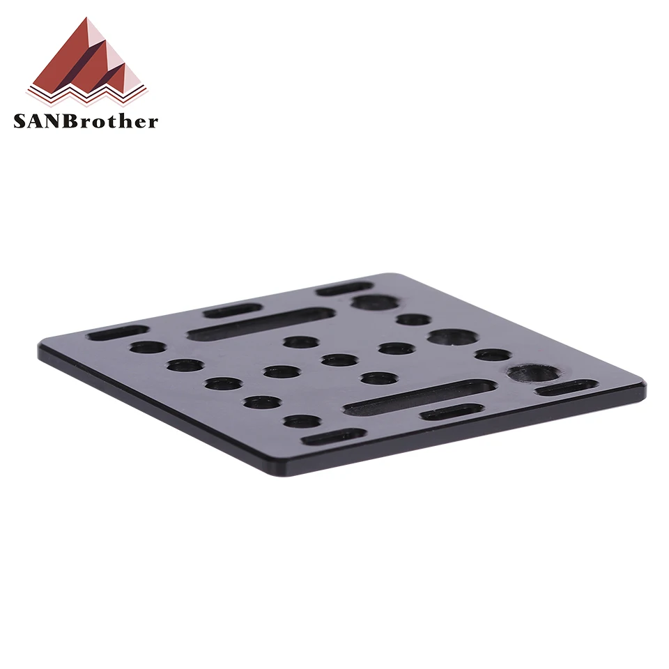 3D Printer Part Opensource V Slot Gantry Plate 20mm Black Sand Blasting 65.5mmx65.5mmx3mm