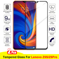 2Pcs Full Cover Tempered Glass For Lenovo Z5S Explosion-proof Protective Glass Front Film For Lenovo Z5 Pro Screen Protector 9H