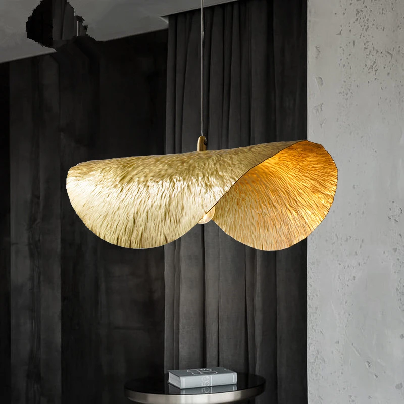 

Nordic Restaurant Chandelier Balcony Entrance Cothing Store Bar Lotus Leaf Design Creative Art Decoration Pendant Light