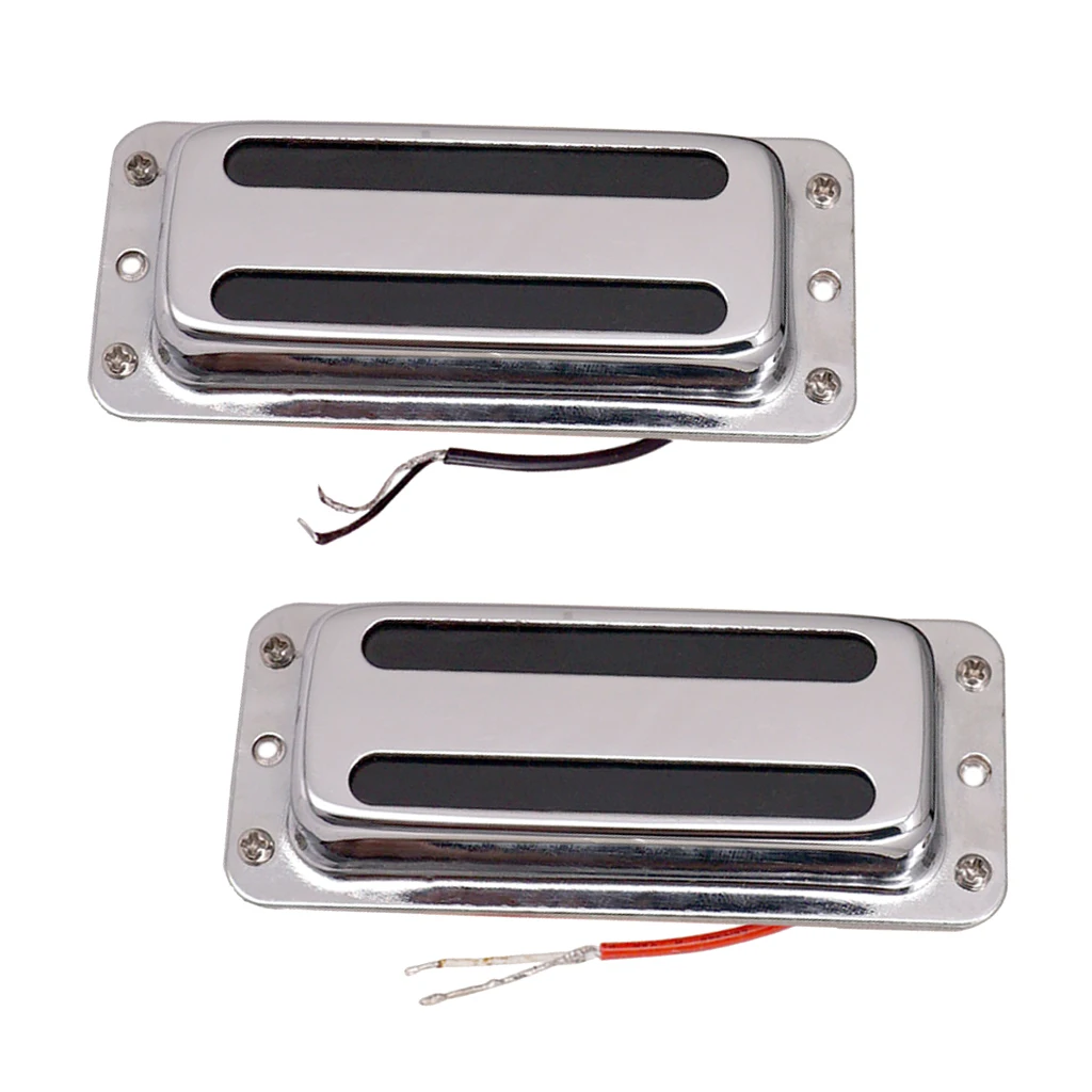 2x Sensor Guitar Pickup Bridge 6 Strings  Double Coil Pickup Silver