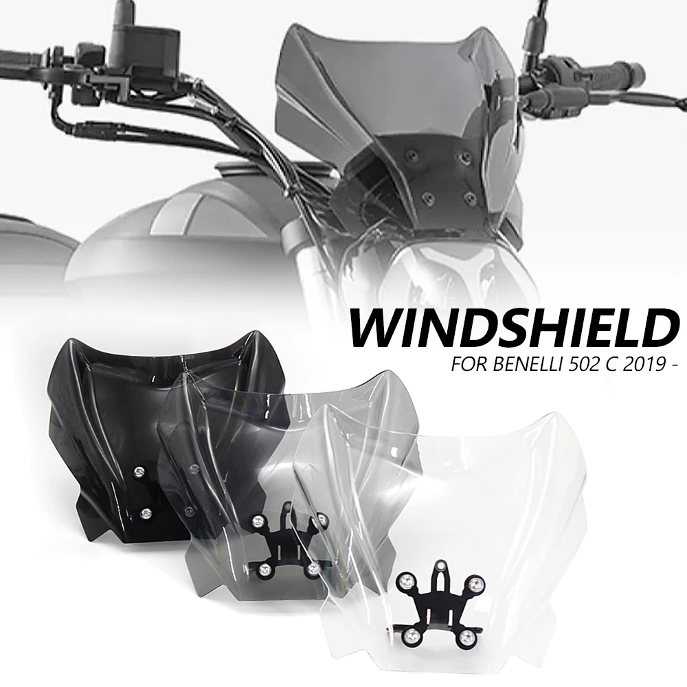 

New 3 colors WindScreen For Benelli 502 c 502C Windshield f 2019 - 2020 2021 Windscreen Screen Protector For BENELLI 502 C