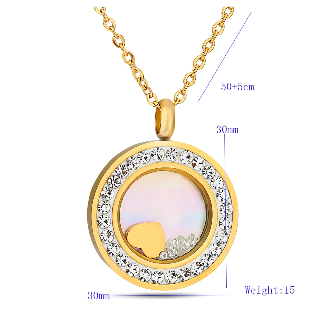 316L Stainless Steel Crystal Pendant Jewelry Necklace Wholesale Party Gift Accessories fashion necklaces for women