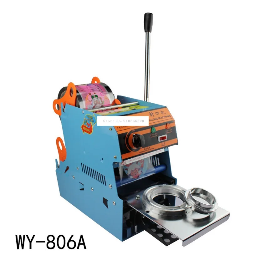 

New Arrival Manual Pearl Milk Tea Sealing Machine WY-806A Tea Cup Sealing Machine Plastic Sealer 7, 7.5, 9.5 CM 270W 220V / 50Hz