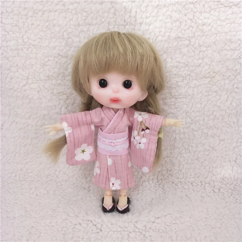 

ob11 doll clothes kimono yukata set 1/12 bjd clothes beautiful knot pig GSC clay PICCODO Molly doll clothes accessories