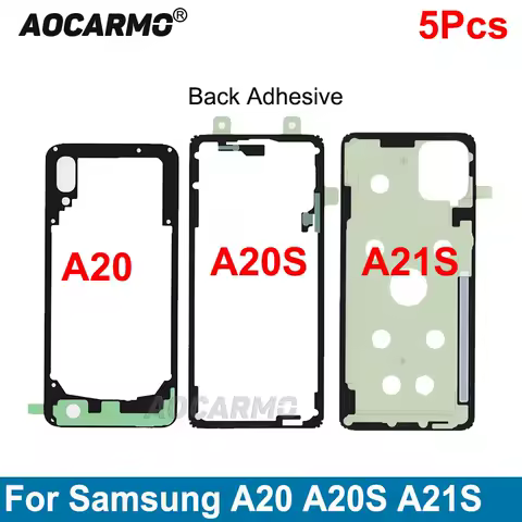 Aocarmo 5Pcs/Lot For Samsung Galaxy A20 A20S A21S Back Cover Adhesive Sticker Glue Replacement Parts