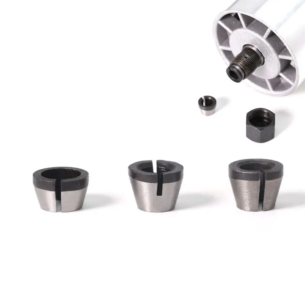 6Mm 6.35Mm 8Mm Collet Chuck Adaptor Ukiran Pemangkasan Mesin Router Presisi Tinggi