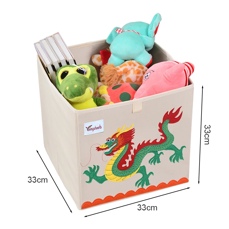 Children Home Cube Storage Box Cartoon Animal Folding Storage Bins Wardrobe Drawer Clothes Basket Kids Toys Sundries Organizer