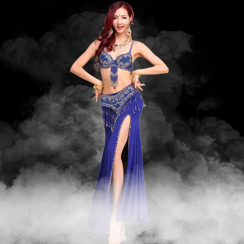 New Women Belly Dance Costume Oriental Bellydance Skirt Bollywood Stage Performance Costumes Bra Skirt Bellydancing Wear DN9418