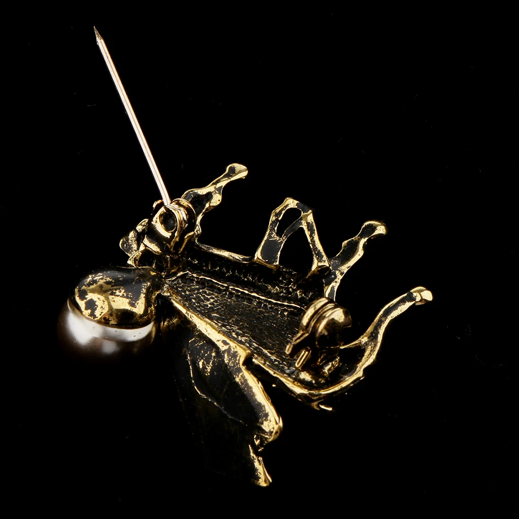 Chic Rhinestone Music Piano Brooch Lapel Pin Wedding Jewelry Antique Brass Clothes Decoration