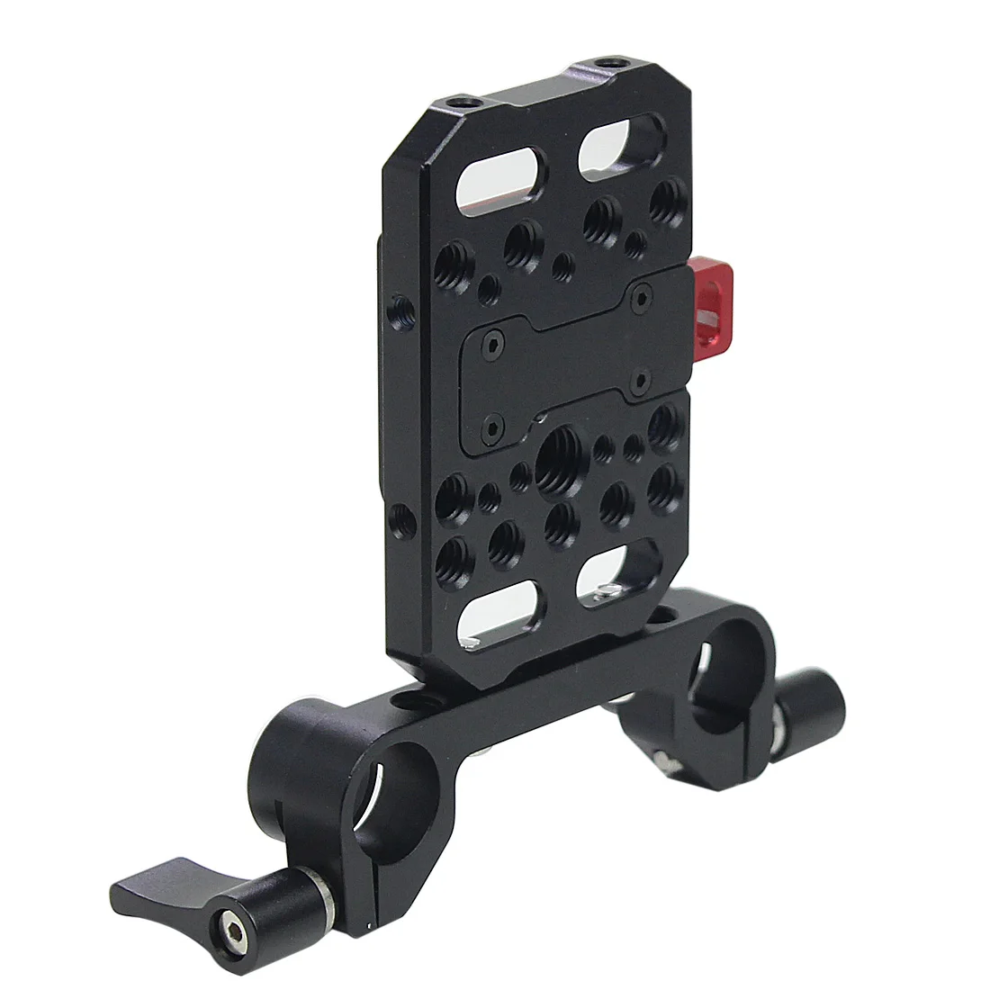 Aluminium-Schnellwechsel-V-Lock-Akku-Montageplatte mit 15-mm-Stangenklemme für Fotografie-DSLR-Kameras, Rig-Schiene und Follow-Focus-System – Detail 22