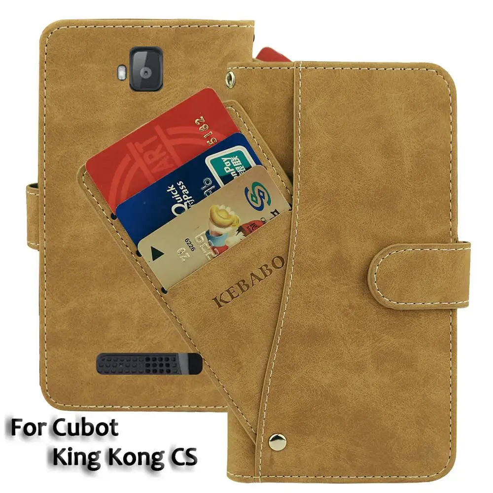 Vintage Leather Wallet Cubot King Kong CS Case 5