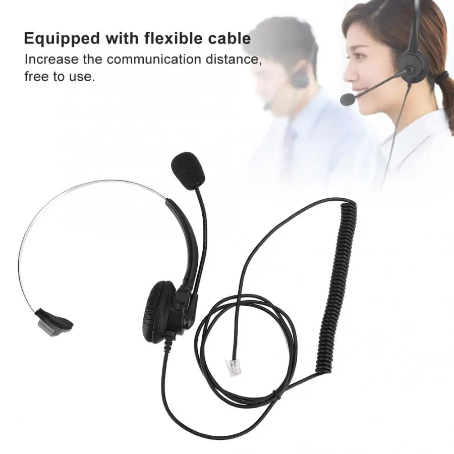 Headset Telephone Monaural Headset Landline Phone Headphone With Microphone For Home Use Auriculares Wired Headset For Handle