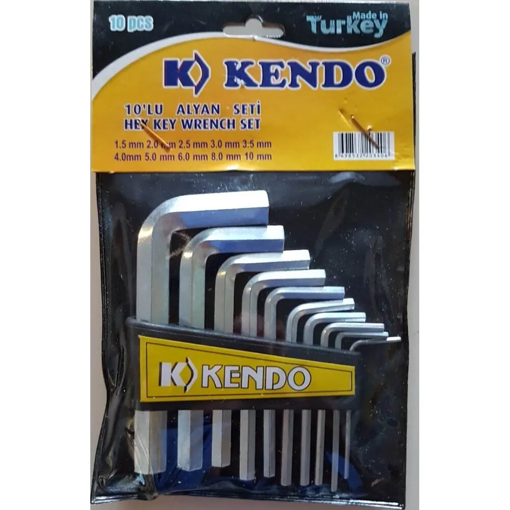 Kendo 10 Lu Short Flat Hex Hobby Set Anti-Corrosion Unbreakable and Non-Bending Fast Shipping From turkey