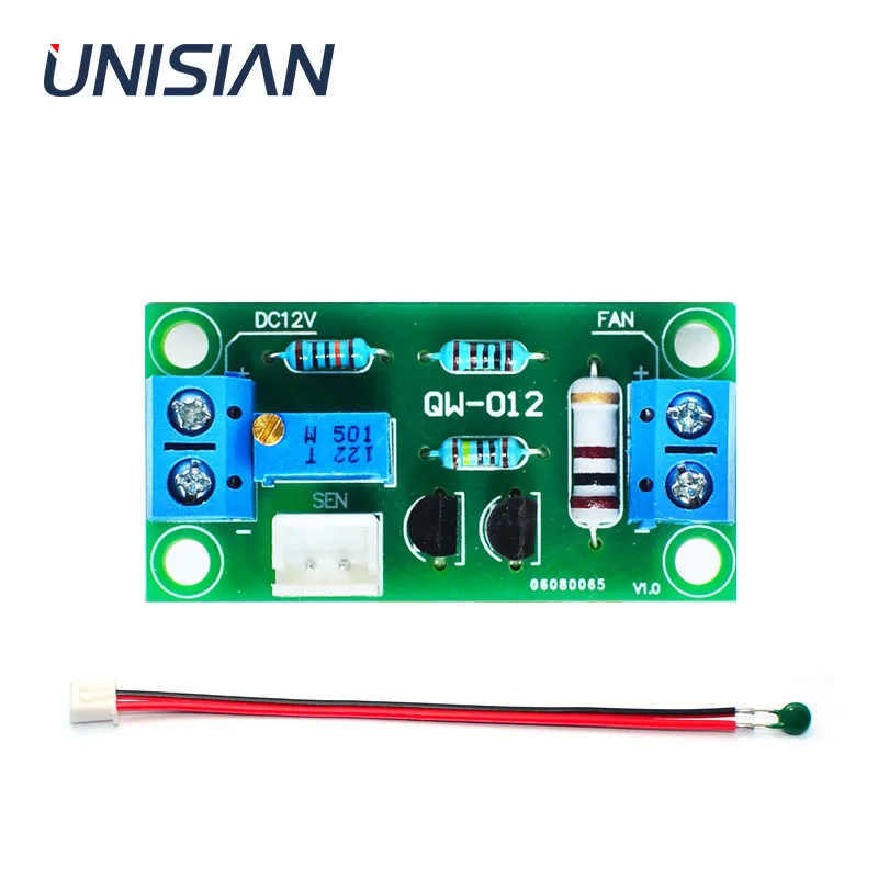 UNISIAN Fan control Module temperature controller used for for Amplifier PC Fan with Wired Cable DC12V