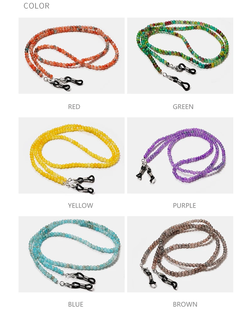 Funkelnde Kristall Brillen Schnur Brillen Kette Universal Brillen Halter Strap Anti-skid Gläser Seil Halter Sport Schnur Sonnenbrille – Detail 2
