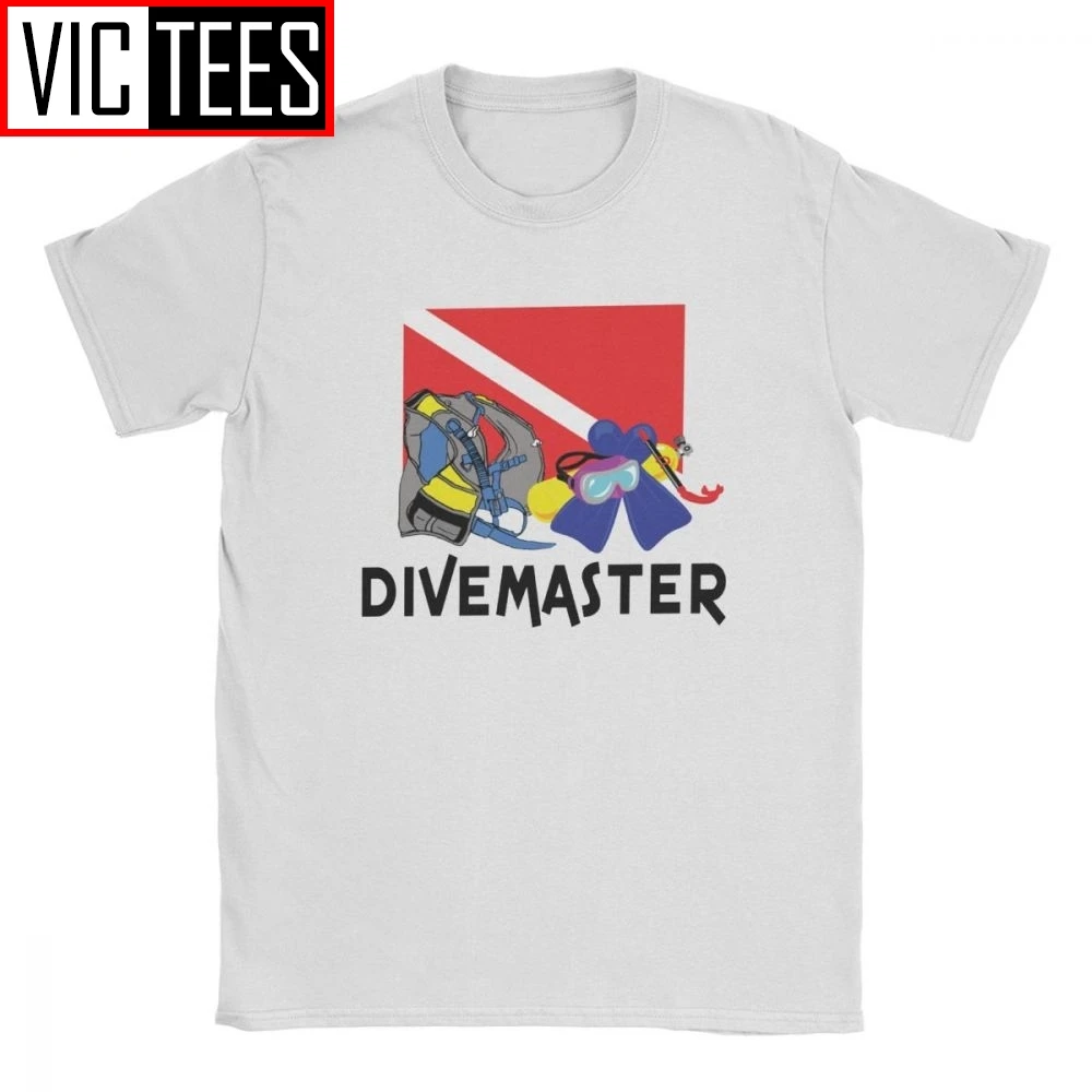 SCUBA Divemaster T-Shirt Men Pure Cotton T Shirt 2020 Dive Diver Sea Snorkeling Sports Diving Oversized Streetwear