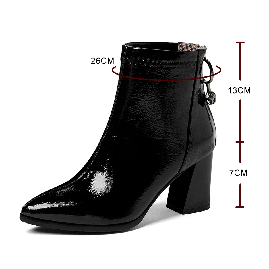 2024 Classic Chelsea boots Woman pointed toe high heels winter white boots Women\'s Ankle boots spring wedgie botines mujer 33 32