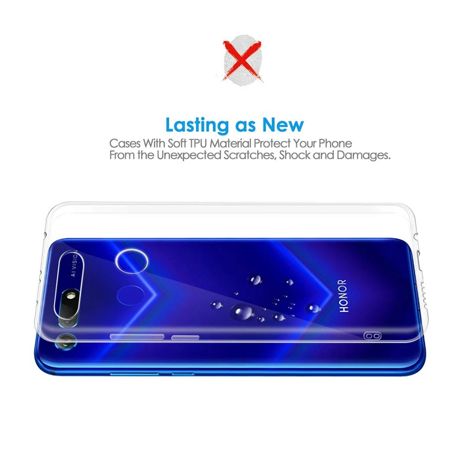 Soft TPU Silicone Phone Case for Huawei Honor View 20 V20 Transparent Back Cover Shell 360 Protective Shockproof View20 6.4 Capa