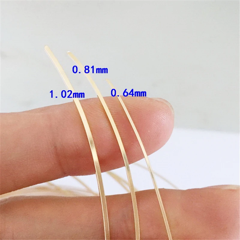 Kawat Persegi Terisi Emas 14K Satu Meter Setengah Keras/Mati Lembut 14K Emas Diisi Kawat Manik-manik Buatan Tangan DIY Membuat Perhiasan